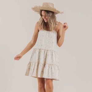 Rylee + Cru vegetable garden tiered jersey dress size large